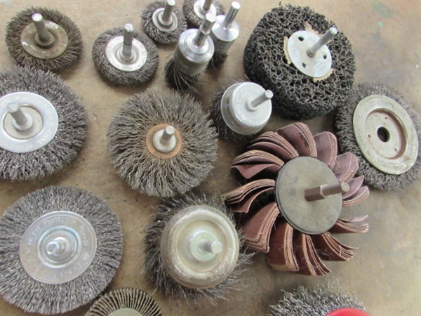 ASSORTED WIRE & ABRASIVE WHEELS