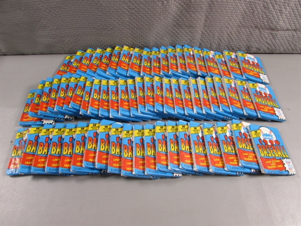 65 SEALED WAX PACKS - 1989 FLEER BASEBALL CARDS