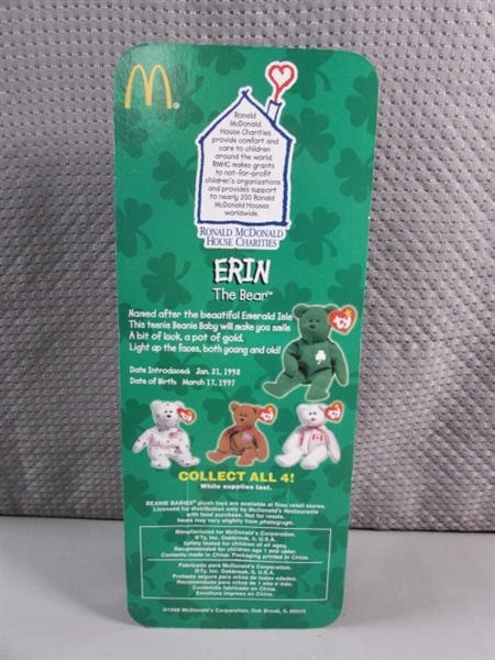 1999 MCDONALD'S INTERNATIONAL TY BEANIE BABIES BEARS - NEW IN PACKAGE