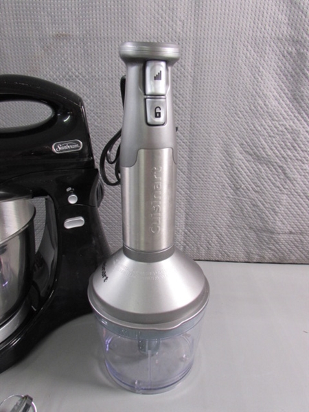 CUISINART STICK BLENDER & SUNBEAM HAND/STAND MIXER