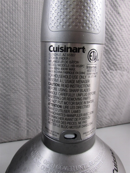 CUISINART STICK BLENDER & SUNBEAM HAND/STAND MIXER