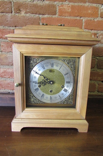 HAND CRAFTED BRACKET CLOCK - WESTMINSTER CHIME-QUARTZ MOVEMENT (10)