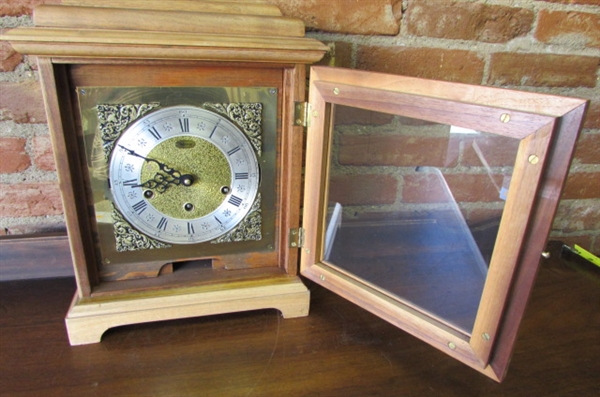 HAND CRAFTED BRACKET CLOCK - WESTMINSTER CHIME-QUARTZ MOVEMENT (10)