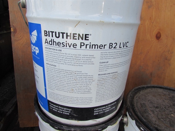 3 NEW 5-GALLON PAILS OF BITUTHENE ADHESIVE PRIMER