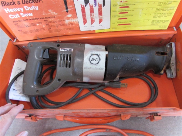 BLACK & DECKER CUT OFF SAW & 3/8 DRILL