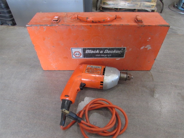 BLACK & DECKER CUT OFF SAW & 3/8 DRILL