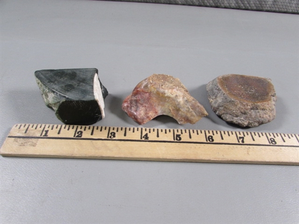 JADE, JASPER & FOSSILIZED DINOSAUR BONE ????