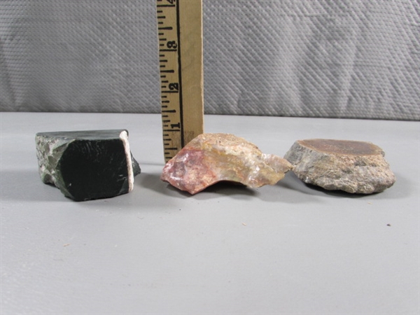 JADE, JASPER & FOSSILIZED DINOSAUR BONE ????