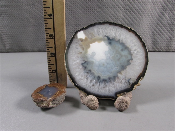 POLISHED GEODE HALF & SLAB