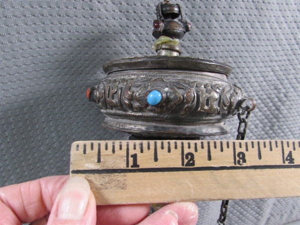 ANTIQUE TIBETIN PRAYER WHEEL