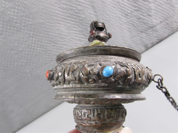 ANTIQUE TIBETIN PRAYER WHEEL