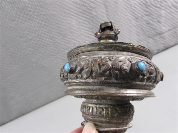 ANTIQUE TIBETIN PRAYER WHEEL