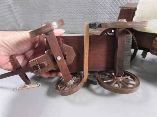 HAND CRAFTED WOODEN WAGON & CART