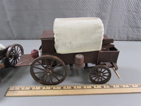 HAND CRAFTED WOODEN WAGON & CART