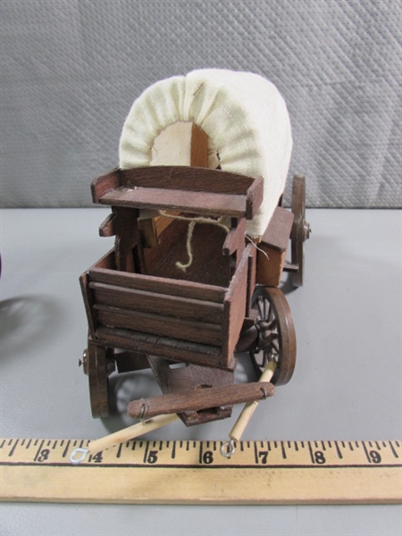 HAND CRAFTED WOODEN WAGON & CART