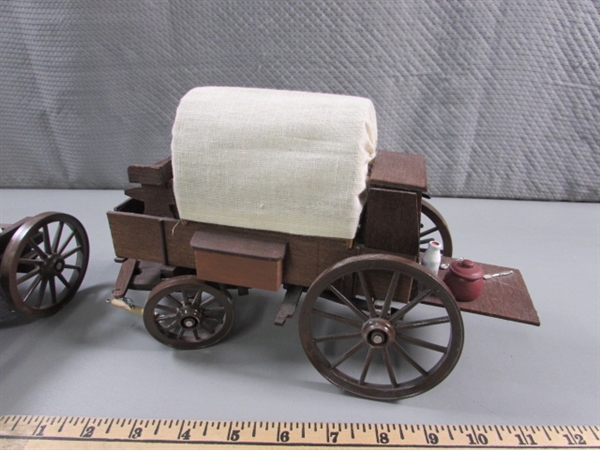 HAND CRAFTED WOODEN WAGON & CART