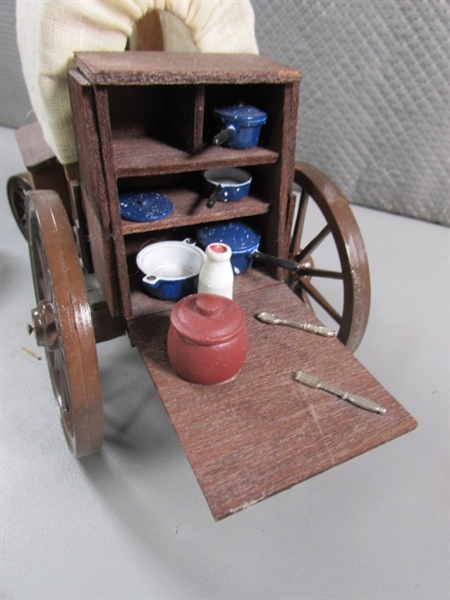 HAND CRAFTED WOODEN WAGON & CART