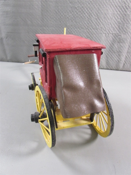 HAND CRAFTED WOODEN STAGECOACH