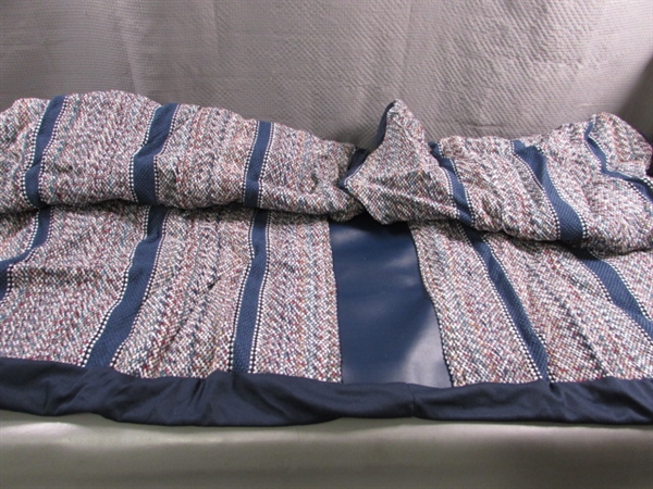 BLUE SADDLE BLANKET FOR SPLIT BACK BENCH SEAT