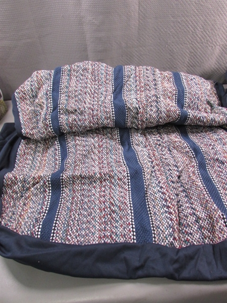 BLUE SADDLE BLANKET FOR SPLIT BACK BENCH SEAT