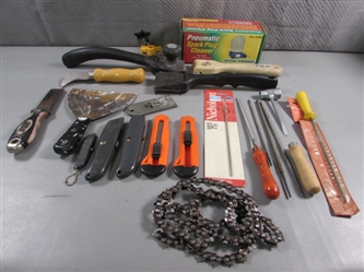 CHAINSAW CHAIN, FILES & TOOLS