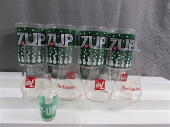 7-UP "THE UNCOLA" GLASSES