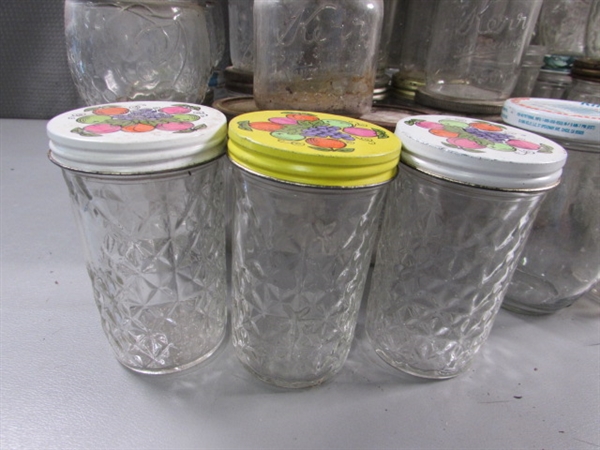 4+ DOZEN JELLY JARS - VINTAGE TO MODERN