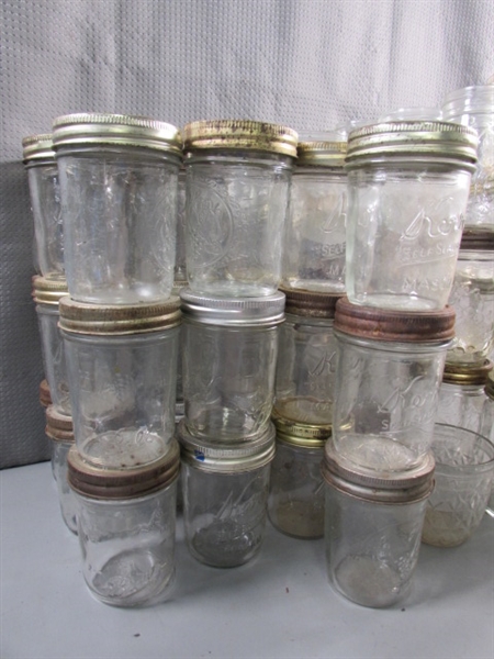 4+ DOZEN JELLY JARS - VINTAGE TO MODERN