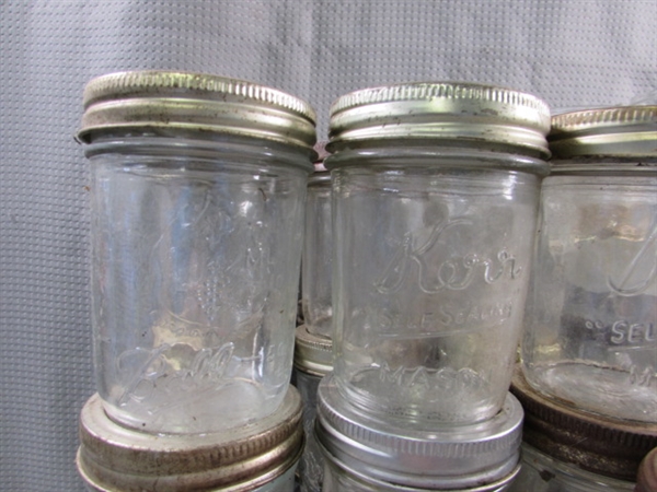 4+ DOZEN JELLY JARS - VINTAGE TO MODERN