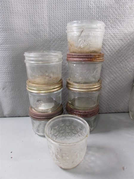 4+ DOZEN JELLY JARS - VINTAGE TO MODERN