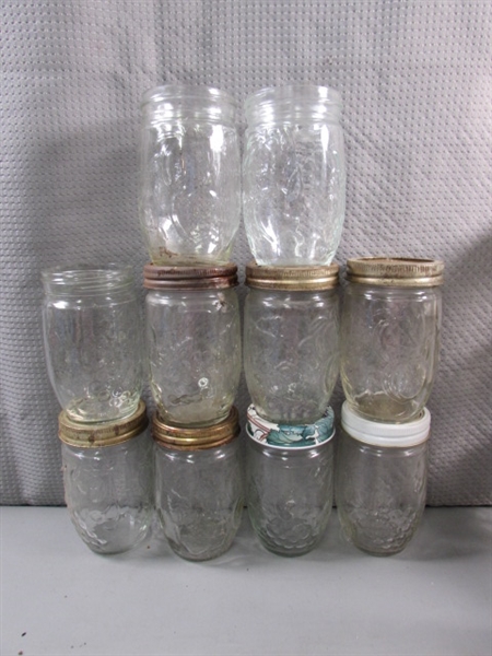 4+ DOZEN JELLY JARS - VINTAGE TO MODERN