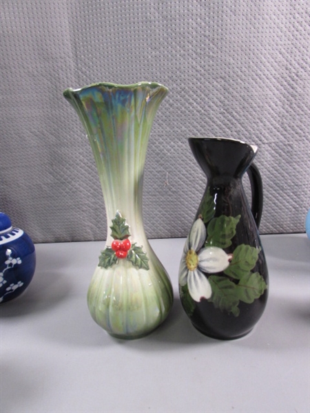 VINTAGE/ANTIQUE & MODERN VASES, CANDLE HOLDERS & MORE