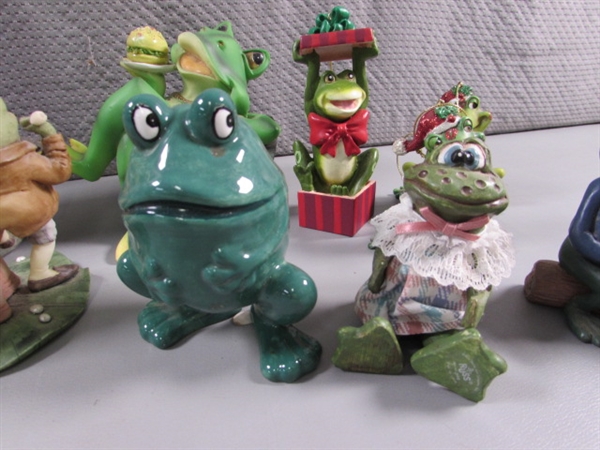 LARGE COLLECTION OF FROG FIGURINES