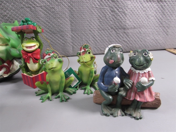 LARGE COLLECTION OF FROG FIGURINES