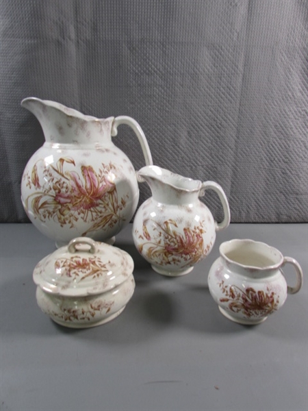 VINTAGE/ANTIQUE ADAMANTINE CHINA PIECES