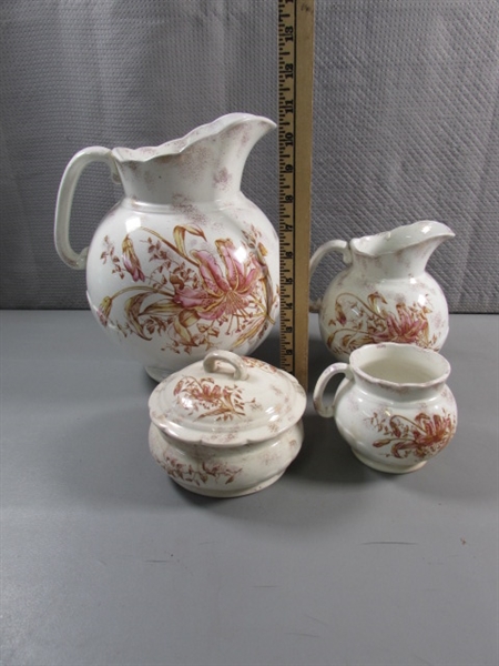 VINTAGE/ANTIQUE ADAMANTINE CHINA PIECES