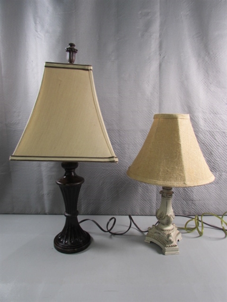 2 SMALL TABLE LAMPS