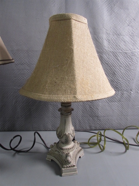 2 SMALL TABLE LAMPS