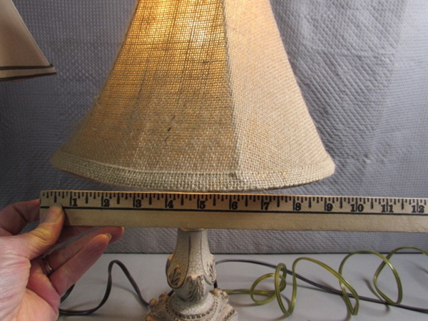 2 SMALL TABLE LAMPS