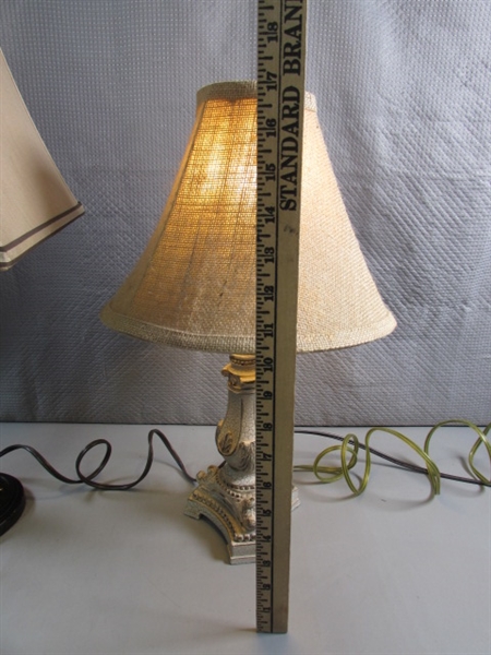 2 SMALL TABLE LAMPS