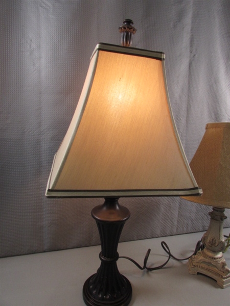 2 SMALL TABLE LAMPS