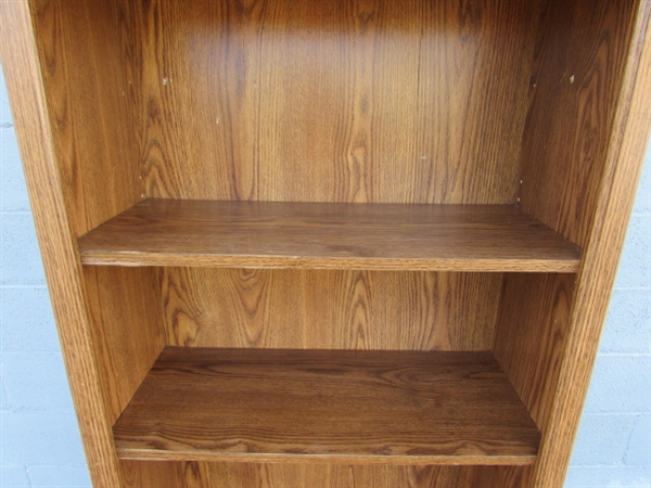 TALL BOOKSHELF W/3 ADJUSTABLE SHELVES