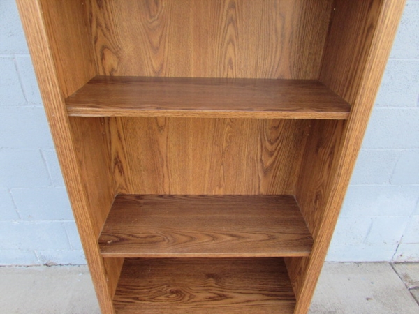 TALL BOOKSHELF W/3 ADJUSTABLE SHELVES