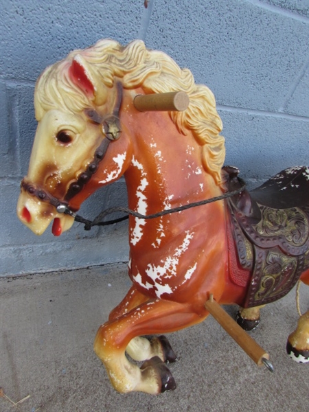 VINTAGE ROCKING HORSES - 1 WITH FRAME