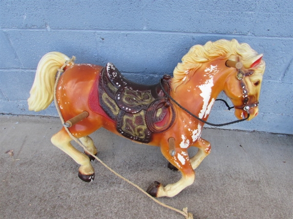 VINTAGE ROCKING HORSES - 1 WITH FRAME