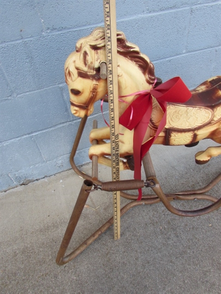 VINTAGE ROCKING HORSES - 1 WITH FRAME