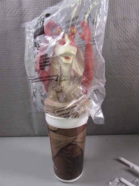 STAR WARS PHANTOM MENACE DRINK TOPPERS W/CUPS & STRAWS