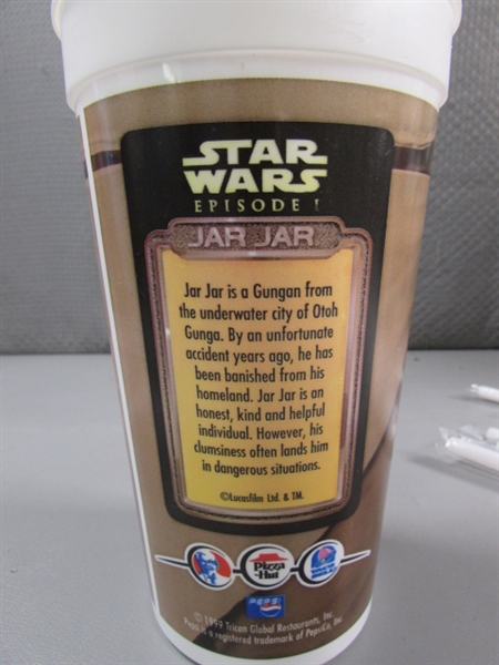 STAR WARS PHANTOM MENACE DRINK TOPPERS W/CUPS & STRAWS