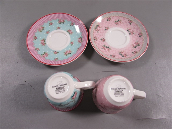 4 MINI TEA SETS - 2 ARE STILL IN ORIGINAL PACKAGES