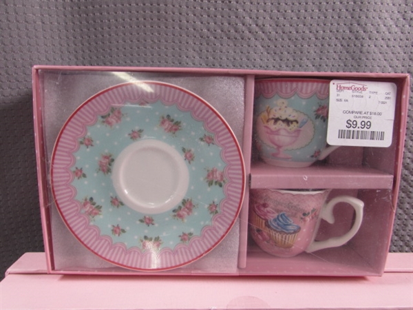 4 MINI TEA SETS - 2 ARE STILL IN ORIGINAL PACKAGES